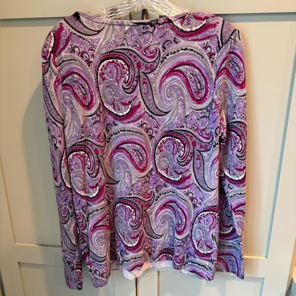 EUC TALBOTS Wool Paisley Pattern Sweater Sz L Freshly Drycleaned! - Picture 10 of 11